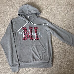 NWOT Medium Unisex Gray Michigan Hoodie